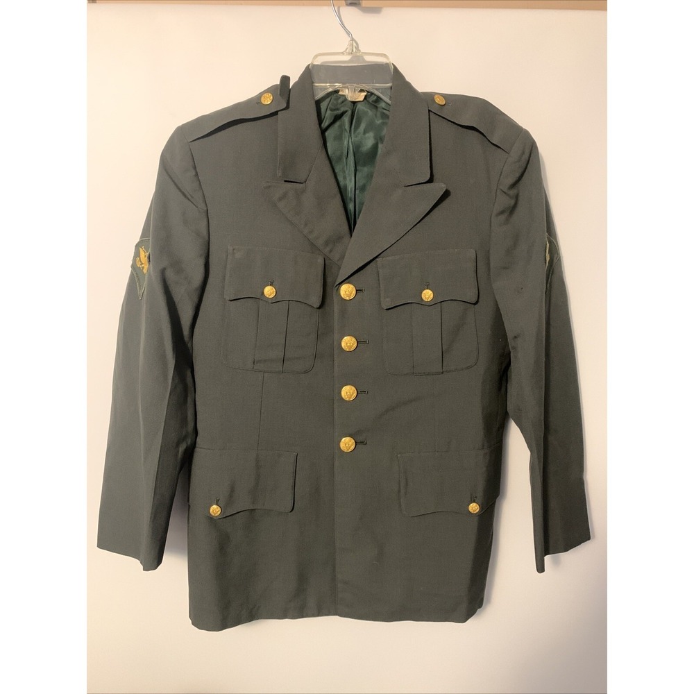 US Army Military Vietnam Tropical AG-344 Class 3 Wool Blend Long Sleeve Coat 37S